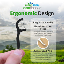Load image into Gallery viewer, Clean Idea Ecoflosser Charcoal Flossing Picks - 300 pieces Plant Based Flossing Picks - Clean Idea
