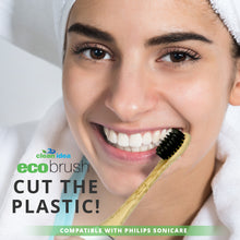 Load image into Gallery viewer, Clean Idea Ecobrush Electric Toothbrush Replacement Heads 4pack – Charcoal Infused Bamboo - Sustainable BPA Free Electric Toothbrush Heads - Clean Idea