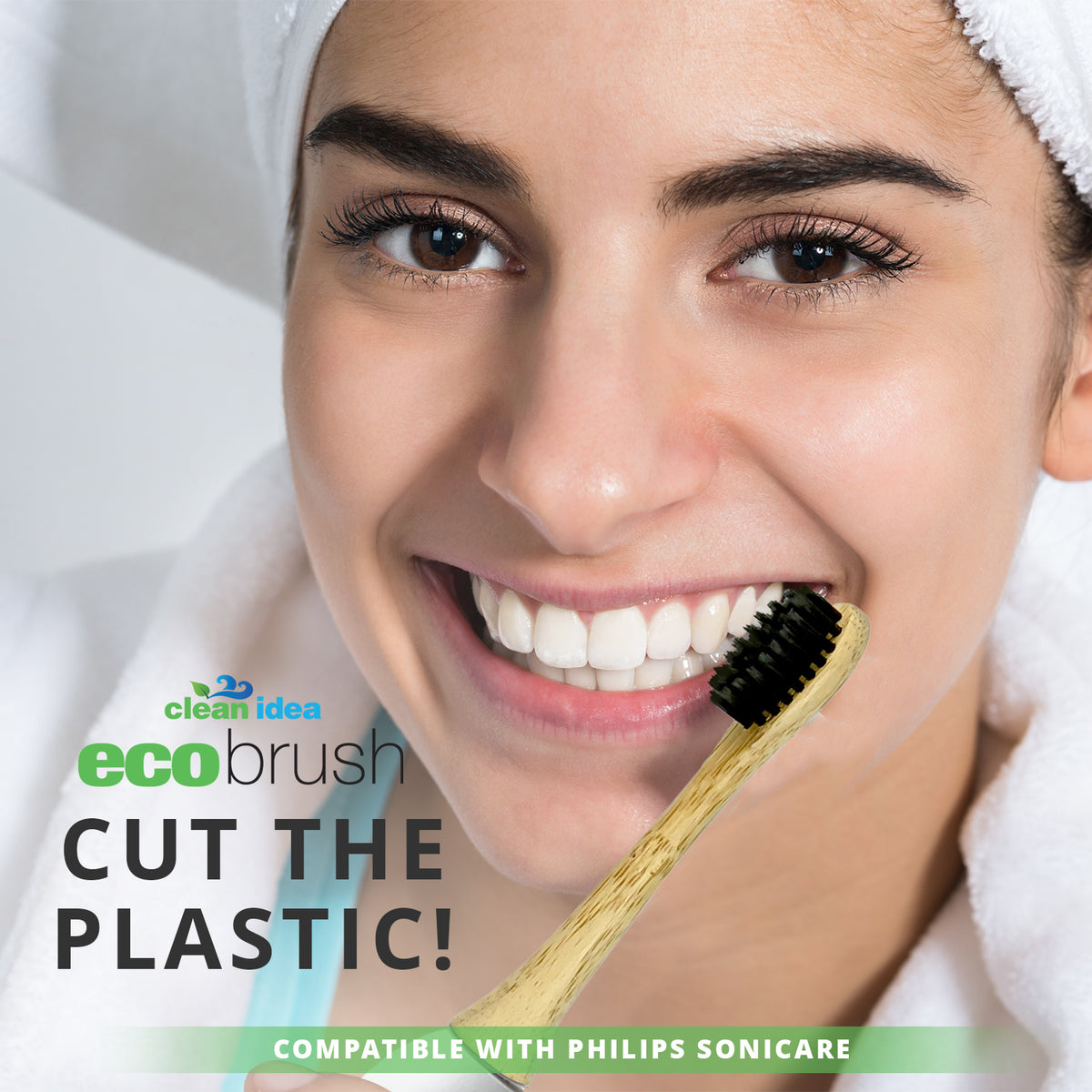 Clean Idea Ecobrush Electric Toothbrush Replacement Heads 4pack Char