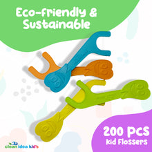 Load image into Gallery viewer, Clean Idea Kids Ecoflosser - 200ct Plant Based Flossing Picks - Clean Idea