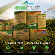 Load image into Gallery viewer, Clean Idea Ecobrush Electric Toothbrush Replacement Heads 4pack – Charcoal Infused Bamboo - Sustainable BPA Free Electric Toothbrush Heads - Clean Idea