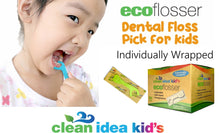 Load image into Gallery viewer, Clean Idea Kids Ecoflosser Individually Wrapped 150 pieces Plant Based Flossing Picks - Clean Idea
