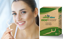 Load image into Gallery viewer, Clean Idea Ecoflosser Flossing Picks - 300 pieces Plant Based Flossing Picks - Clean Idea