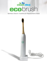 Load image into Gallery viewer, Clean Idea Ecobrush Electric Toothbrush Replacement Heads 4pack – Charcoal Infused Bamboo - Sustainable BPA Free Electric Toothbrush Heads - Clean Idea