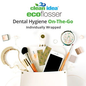 Clean Idea Ecoflosser Individually Wrapped 180pieces Plant Based Flossing Picks - Clean Idea