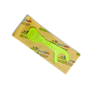 Clean Idea Kids Eco Flosser Individually Wrapped 150 pieces Plant Based Flossing Picks - Clean Idea